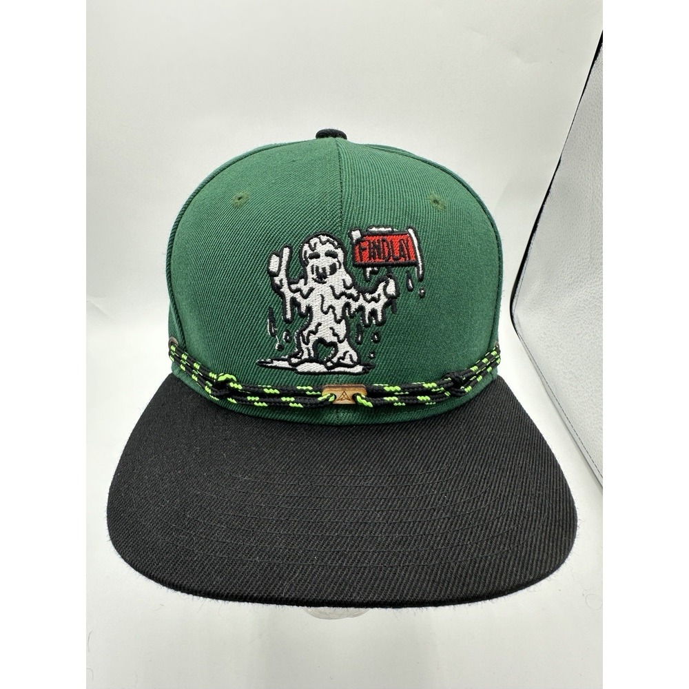 Findlay Hats Snapback Green Black Rope Brim Slime Logo Adjustable OSFA